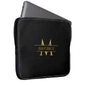 Einzigartiger Laptop-Schutz mit modernem Monogramm Laptopschutzhülle (Vorne Rechts)