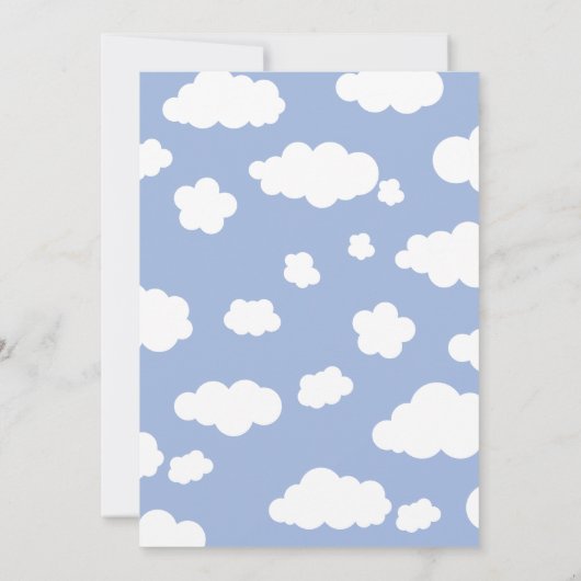 Einzigartiger Lässiger Spaß Cloud Nine 9 Niedlich  Einladung (Rückseite)