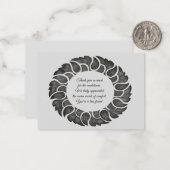 Einzigartiger Leaf Rahmen nach Beerdigung Danke an Mitteilungskarte (Vorderseite/Rückseite Beispiel)