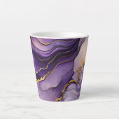 Einzigartiger Lila Alkoholtink Kleine Keramik Latt Milchtasse (Vorderseite)