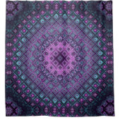 Einzigartiger Lila Musterduschvorhang Duschvorhang (Vorderseite)