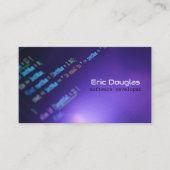 Einzigartiger Lila Software Tech Beruflich QR Code Visitenkarte (Vorderseite)