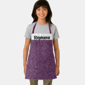 Einzigartiger Lila- und weißer Funkelnd Kids-Indiv Schürze (Insitu)