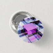 Einzigartiger lila Würfel Button (Vorne & Hinten)