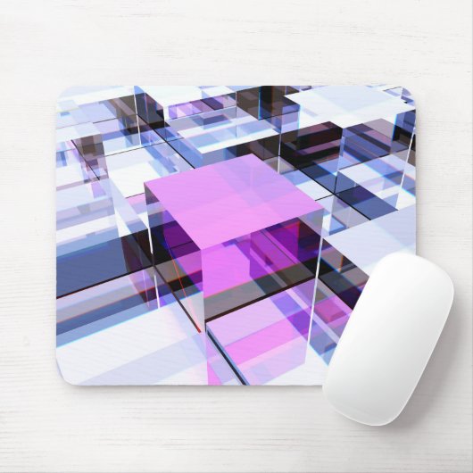 Einzigartiger lila Würfel Mousepad (Mit Mouse)