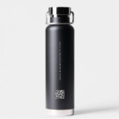 Einzigartiger Logo QR-Code schwarz Messegeschenk Trinkflasche (Rückseite)