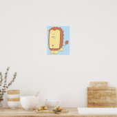 Einzigartiger Löwe mit großem Gesicht. Poster (Küche)