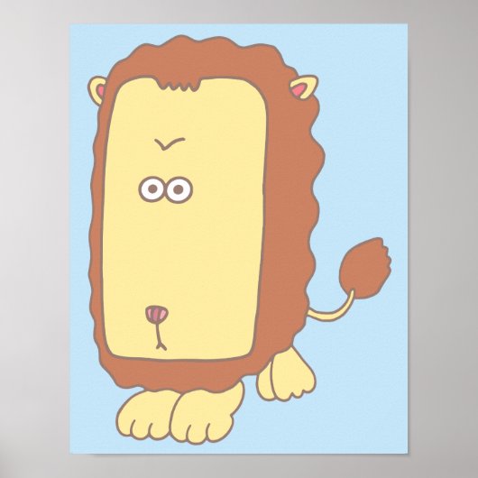 Einzigartiger Löwe mit großem Gesicht. Poster (Vorne)