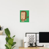 Einzigartiger Löwe mit großem Gesicht. Poster (Heimbüro)