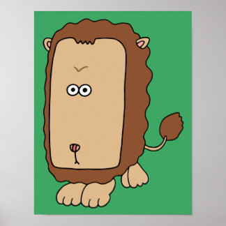 Einzigartiger Löwe mit großem Gesicht. Poster
