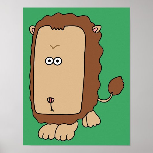 Einzigartiger Löwe mit großem Gesicht. Poster (Vorne)