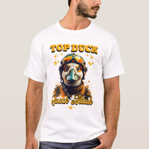 Einzigartiger lustiger Entenpilot Top-Enten-Quack- T-Shirt