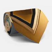 Einzigartiger Luxus Golden Print Krawatte (Gerollt)