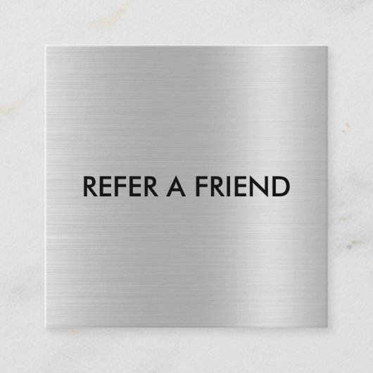 Einzigartiger Luxus Silver Glitzer Salon Empfehlungskarte (Vorderseite)