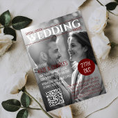 Einzigartiger Magazinstil Save the Date Einladung