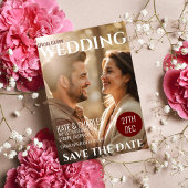 Einzigartiger Magazinstil Save the Date Einladung