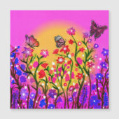 Einzigartiger Magnet mit schönen Wildblumen (Vorderseite)