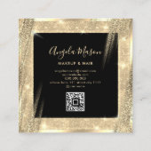 Einzigartiger Makeup Künstler Chic Salon QR Code B Quadratische Visitenkarte (Rückseite)