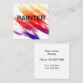Einzigartiger Maler-Service Quadratische Visitenkarte (Vorne/Hinten)