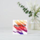 Einzigartiger Maler-Service Quadratische Visitenkarte (Stehend Vorderseite)