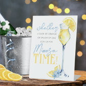 Einzigartiger Mimosa Bar Wasserfarben Lemon Stehen Sockelschild