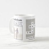 Einzigartiger minimalistischer benutzerdefinierter kaffeetasse (Vorderseite Links)