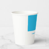 Einzigartiger, Minimalistischer, blauer Name Pappbecher (Rechts)
