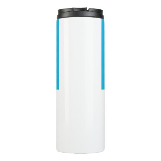 Einzigartiger, Minimalistischer, blauer Name Thermosbecher (Rückseite)