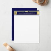 Einzigartiger Minimalistischer Name der Marine: Bl Mitteilungskarte (Vorderseite/Rückseite Beispiel)