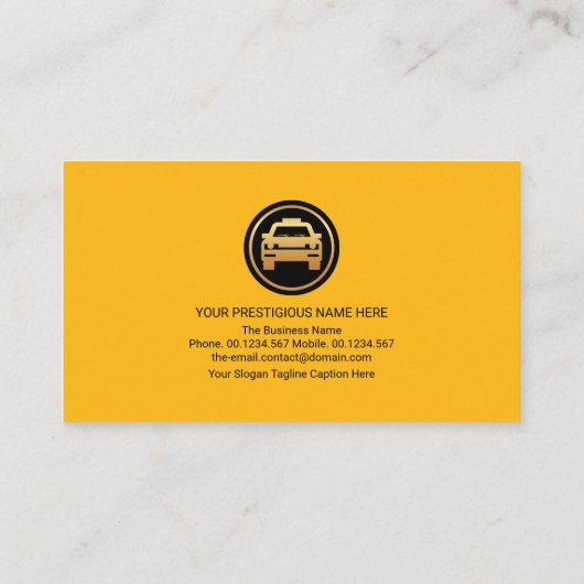 Einzigartiger Minimalistischer Schwarzgelber Layet Visitenkarte (Rückseite)