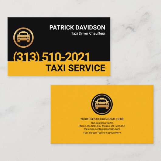 Einzigartiger Minimalistischer Schwarzgelber Layet Visitenkarte (Vorne/Hinten)
