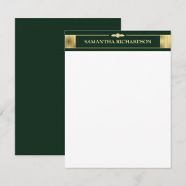 Einzigartiger Minimalistischer Smaragdgrün- und Go Mitteilungskarte