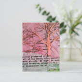 Einzigartiger Mixed-Media-Collage Winterbaum Postkarte (Stehend Vorderseite)