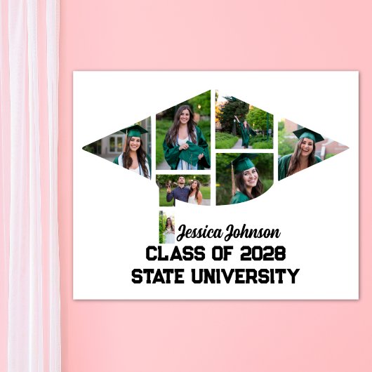 Einzigartiger moderner Abschluss-Collage Print Poster