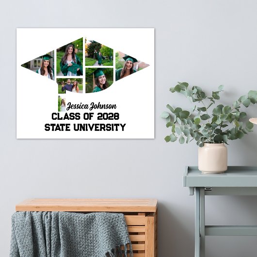 Einzigartiger moderner Abschluss-Collage Print Poster