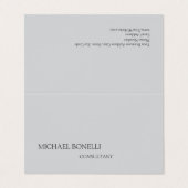 Einzigartiger, moderner Grauer Hintergrundberater Visitenkarten (Außenseite Aufgefaltet)