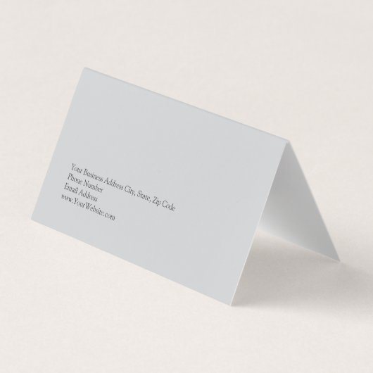 Einzigartiger, moderner Grauer Hintergrundberater Visitenkarten (Rückseite)