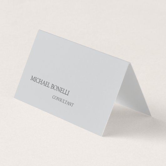 Einzigartiger, moderner Grauer Hintergrundberater Visitenkarten (Vorderseite)