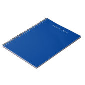 Einzigartiger moderner minimalistischer Name Blau Notizblock (Linke Seite)