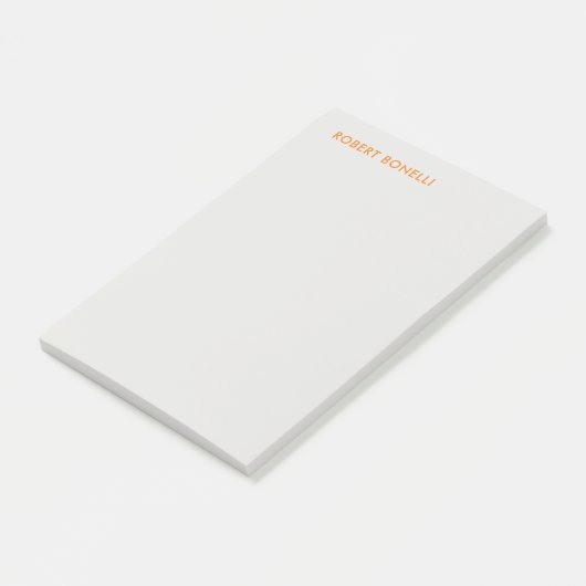 Einzigartiger moderner Platingrau Minimalistischer Post-it Klebezettel (angewinkelt)