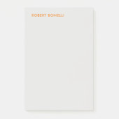 Einzigartiger moderner Platingrau Minimalistischer Post-it Klebezettel (Vorderseite)