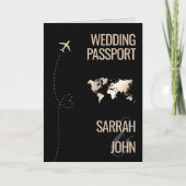 Einzigartiger moderner Reisepass-Hochzeit in Urlau Einladung (Vorderseite)