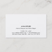 Einzigartiger, moderner Silberkettenkreis Visitenkarte (Rückseite)