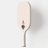 Einzigartiger Monogramm-Name Blush Pinkblush Pickleball Schläger (Links)