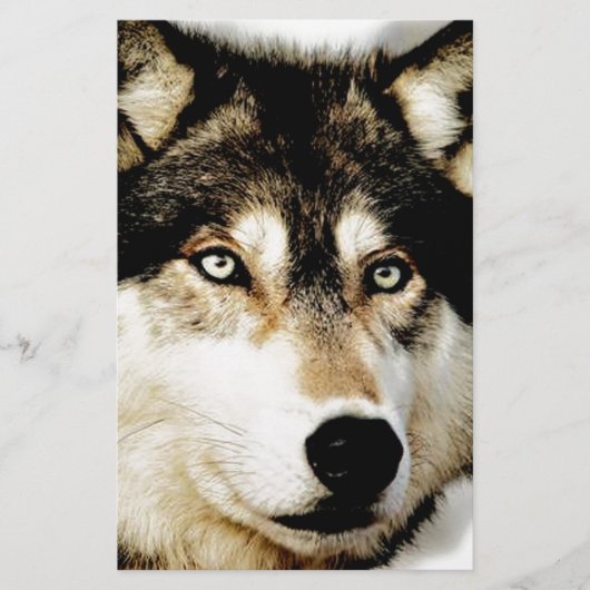 Einzigartiger Motivierend Wolf Briefpapier (Vorderseite)