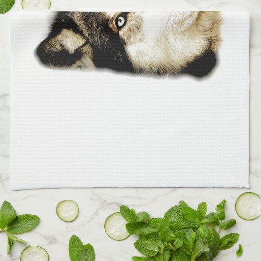 Einzigartiger Motivierend Wolf Geschirrtuch (Gefaltet)