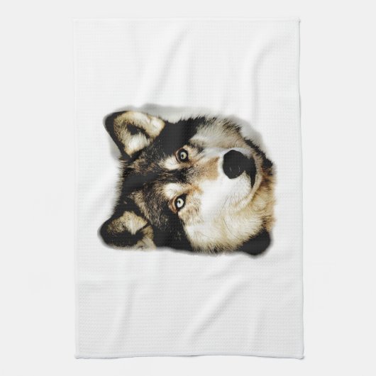 Einzigartiger Motivierend Wolf Geschirrtuch (Vertikal)