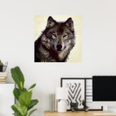 Einzigartiger Motivierend Wolf Kreativer Platz Poster (Heimbüro)