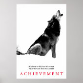 Einzigartiger Motivierend Wolf Poster (Vorne)