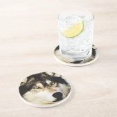 Einzigartiger Motivierend Wolf Sandstein Untersetzer (Seite)